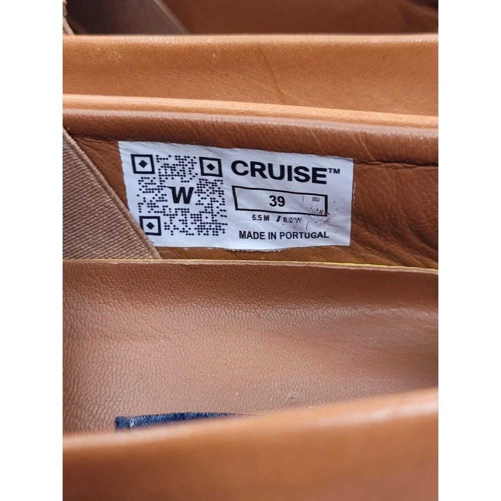 Wolf & Shepherd Cruise Unisex Honey‎ Brown Leather Slip On Sneaker Size 6.5M 8W